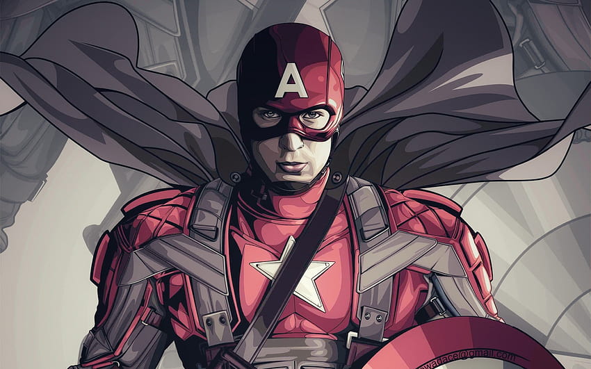 2880x1800 Captain America, Comic Art for, captain america animated HD wallpaper