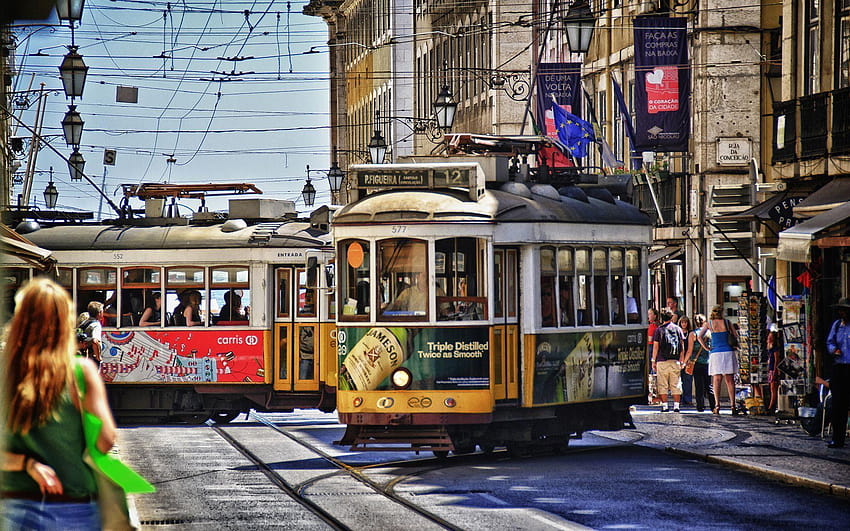 Straßen von Lissabon HD-Hintergrundbild