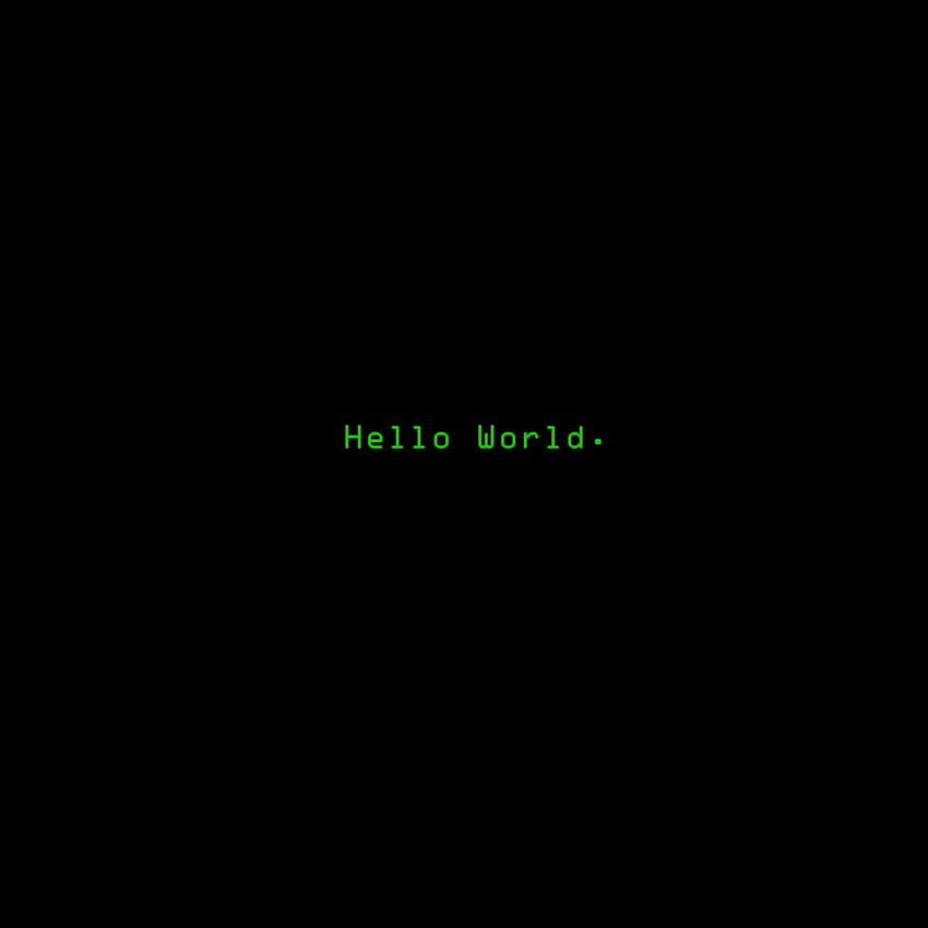 Hello World текст, минимализъм, код, цитат, цифрово изкуство, технология • For You For & Mobile, тъмен код HD тапет за телефон