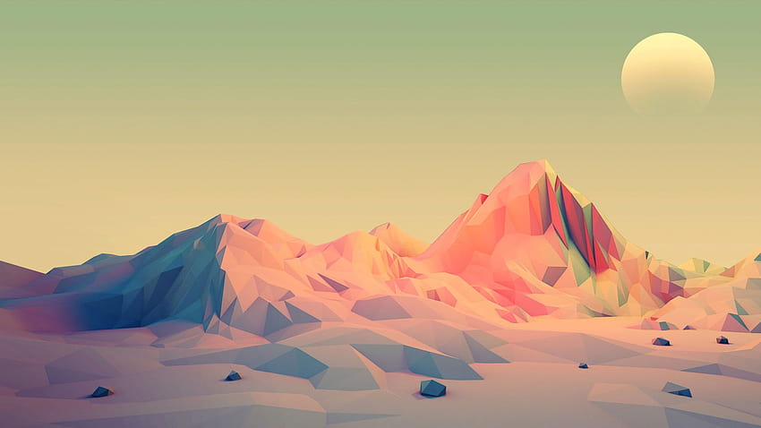 Ilustración de montaña, ilustración de montañas, Mark Kirkpatrick, montaña vectorial fondo de pantalla