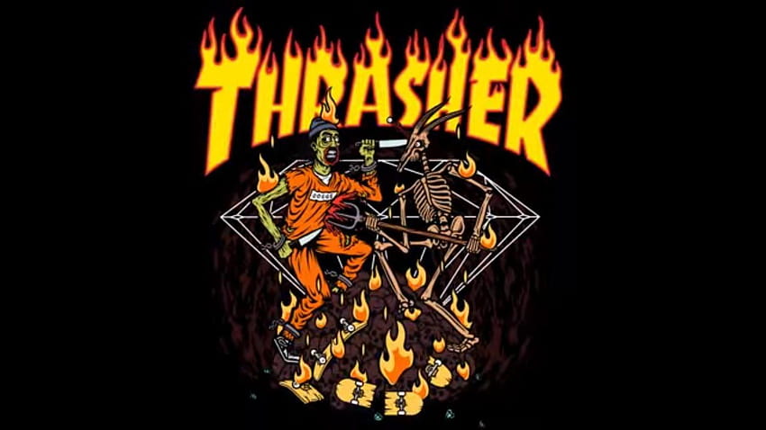 thrasher logo HD wallpaper