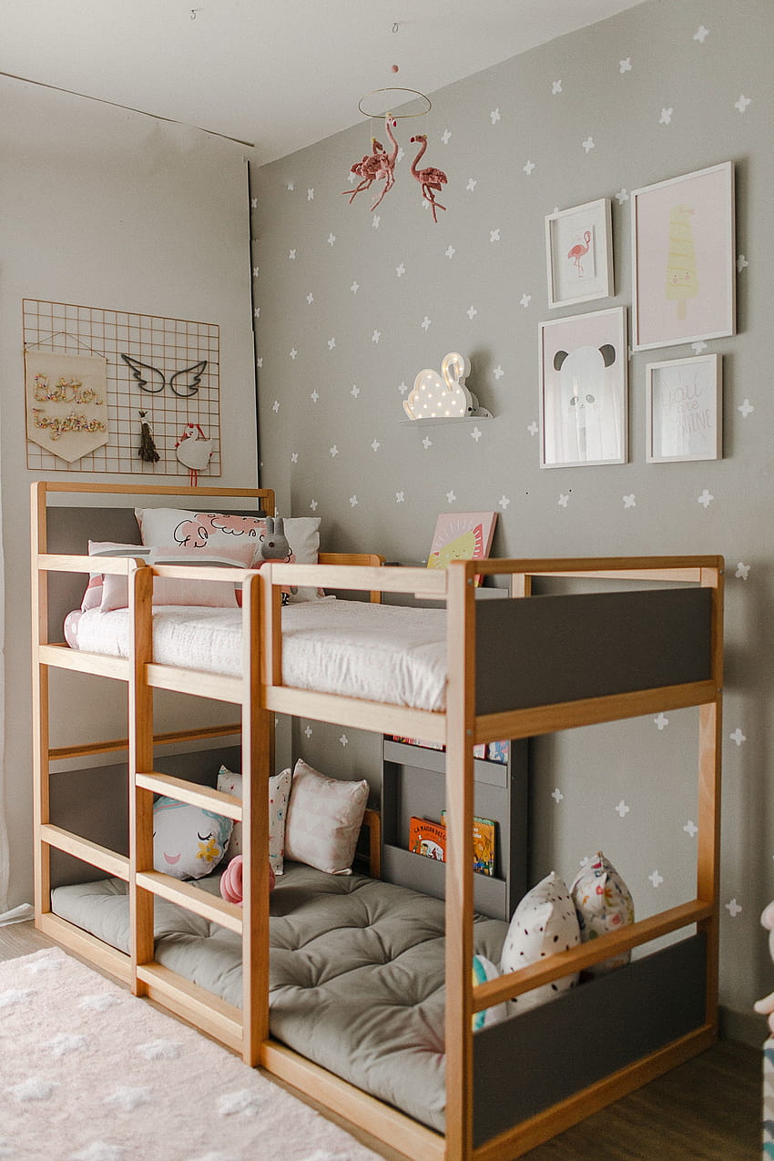 kamar anak dekorasi kamar anak, bermain, ruang bermain, anak-anak, mainan, tempat tidur susun wallpaper ponsel HD