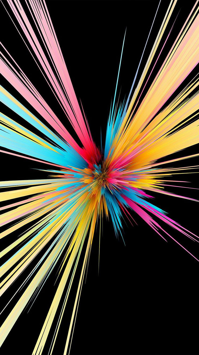 Colorful Particles Explosion Black Backgrounds, blue and black mobile HD phone wallpaper