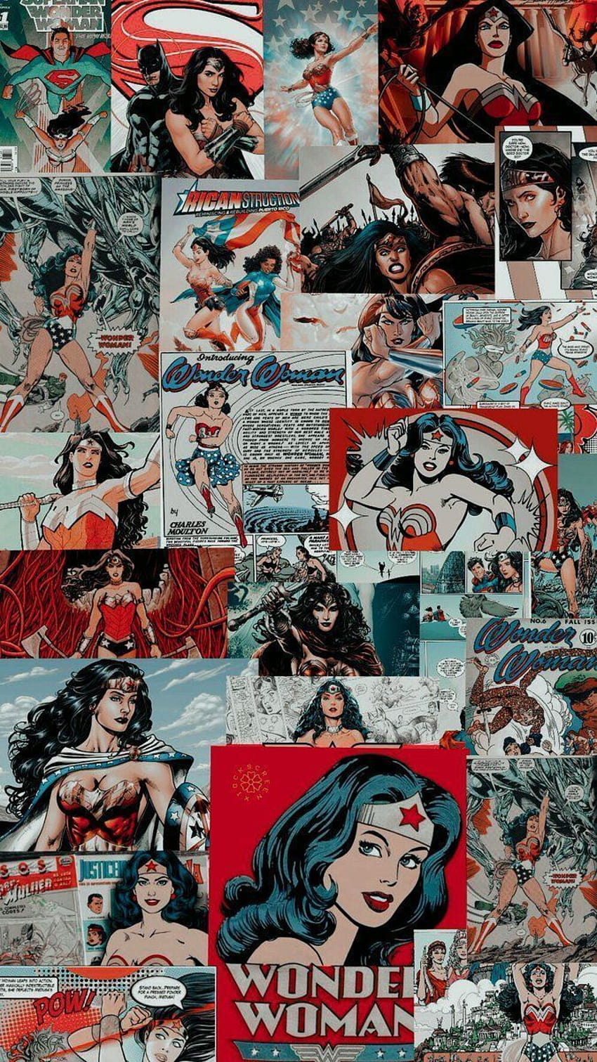 Iphone Wonder Woman Cartoon, aesthetic wonder women HD phone wallpaper