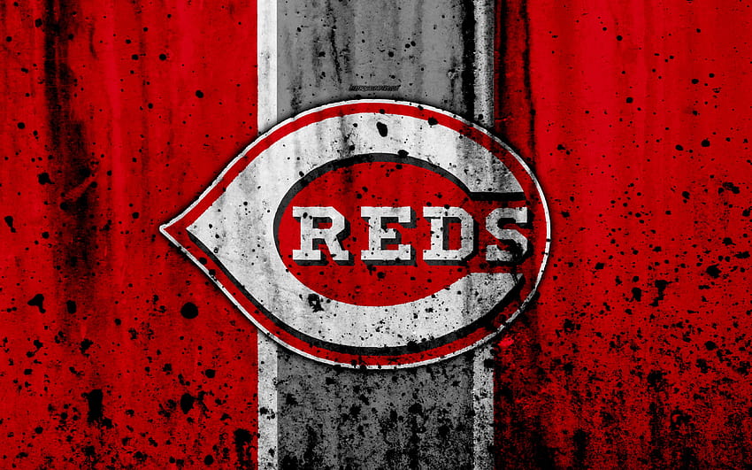Cincinnati Reds, grunge, clube de beisebol, MLB, cincinnati reds 2019 papel de parede HD