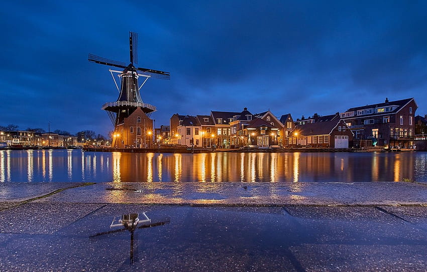 Lichter am Abend Niederlande Holland, Patrick Holland HD-Hintergrundbild