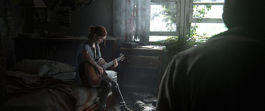 The Last of Us Parte 2 Ellie tocando la guitarra, el último de nosotros parte ii fondo de pantalla