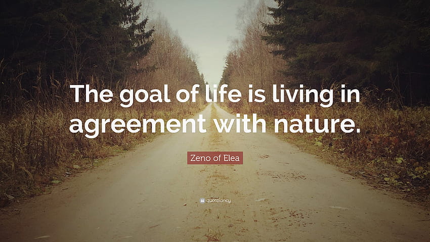 Zeno of Elea Quote: “The goal of life is living in agreement with HD wallpaper