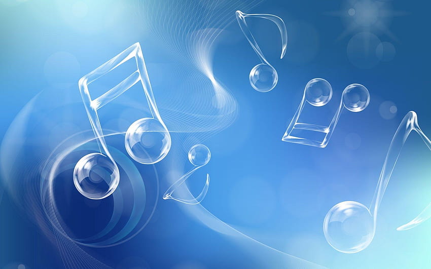 Blue music 1920x1200, blue music notes background HD wallpaper