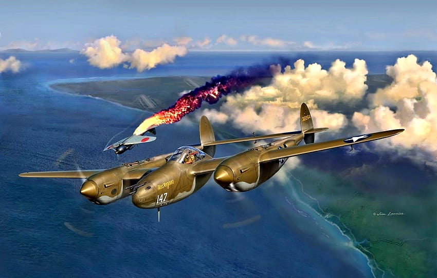 Mitsubishi, Lightning, Lockheed, USAF, Perang Dunia kedua, P Wallpaper HD