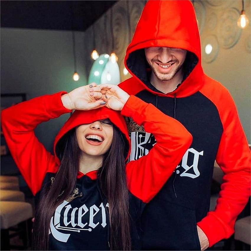 Royal King & Queen Hoodies, trajes de pareja a juego fondo de pantalla