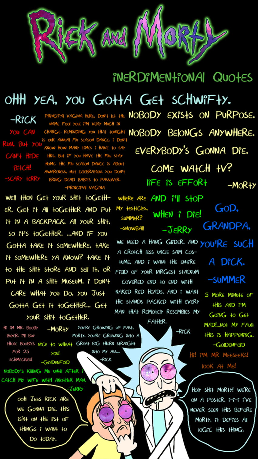 3 Quotes: 20 Quotes that Prove Rick Is the Best and Worst, rick and morty quotes HD phone wallpaper