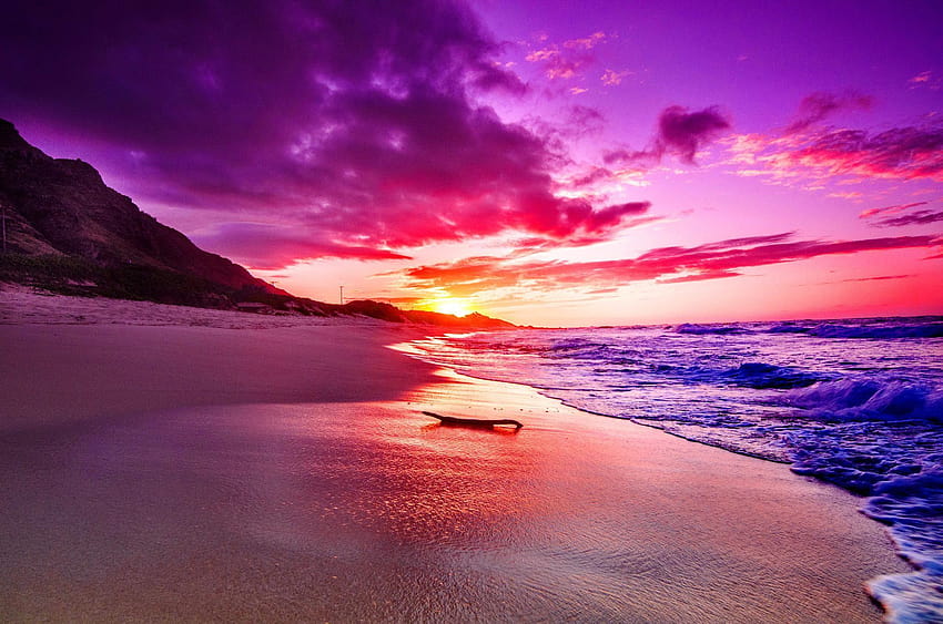 Beach Sunset ~ Minions, magical sunset HD wallpaper