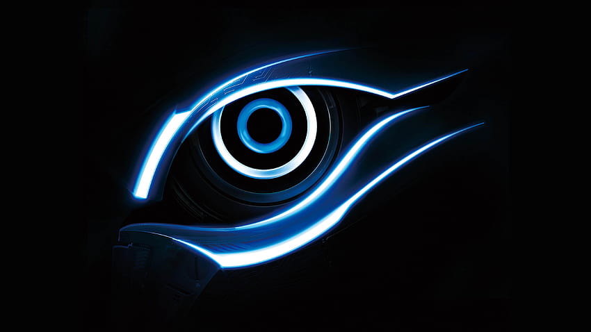 모바일 및 태블릿, 로고 게임용 Blue Gigabyte Eye 로고[3840x2160] HD 월페이퍼