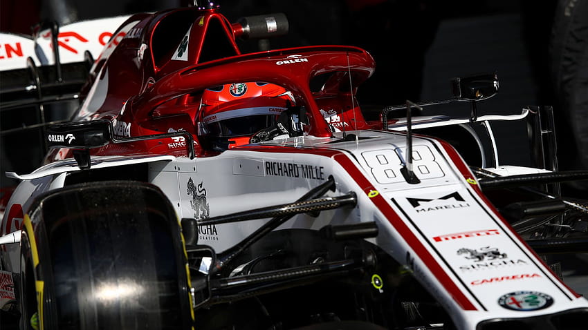 Räikkönen und Giovinazzi enthüllen 2020 Alfa Romeo F1 Auto beim Testen, Alfa Romeo C39 2020 F1 Auto HD-Hintergrundbild