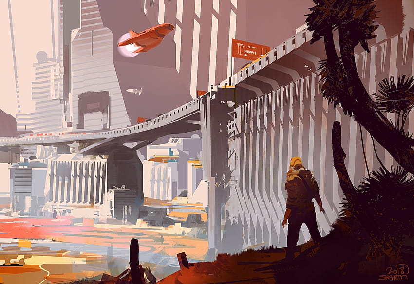 day 23 more technology for this one. 1930s art deco poster adapted to scifi., sparth HD wallpaper