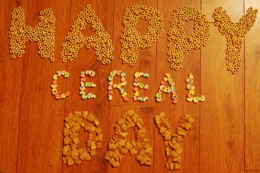 Happy National Cereal Day HD-Hintergrundbild