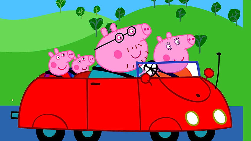 Peppa Pig 14, peppa pig family HD wallpaper