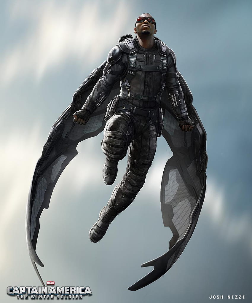 MCU Winter Soldier VS Falcon, соколът и зимният войник HD тапет за телефон