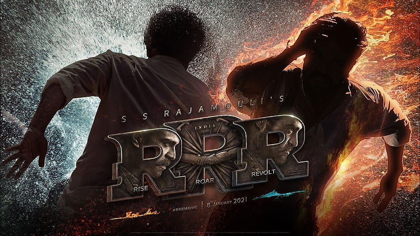 RRR Motion Poster – NTR, Ram Charan, Ajay Devgn, Alia Bhatt, Olivia Morris, film rrr Sfondo HD