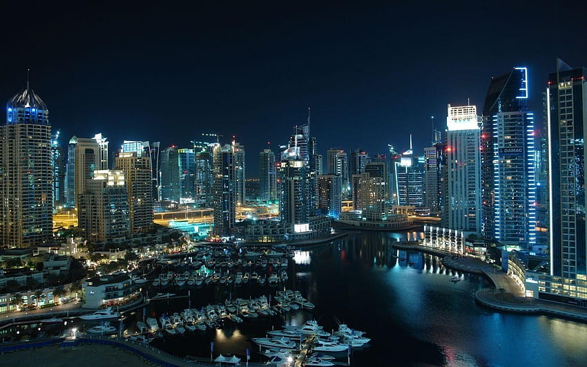 Impresionante MacBook Pro del puerto deportivo de Dubái fondo de pantalla