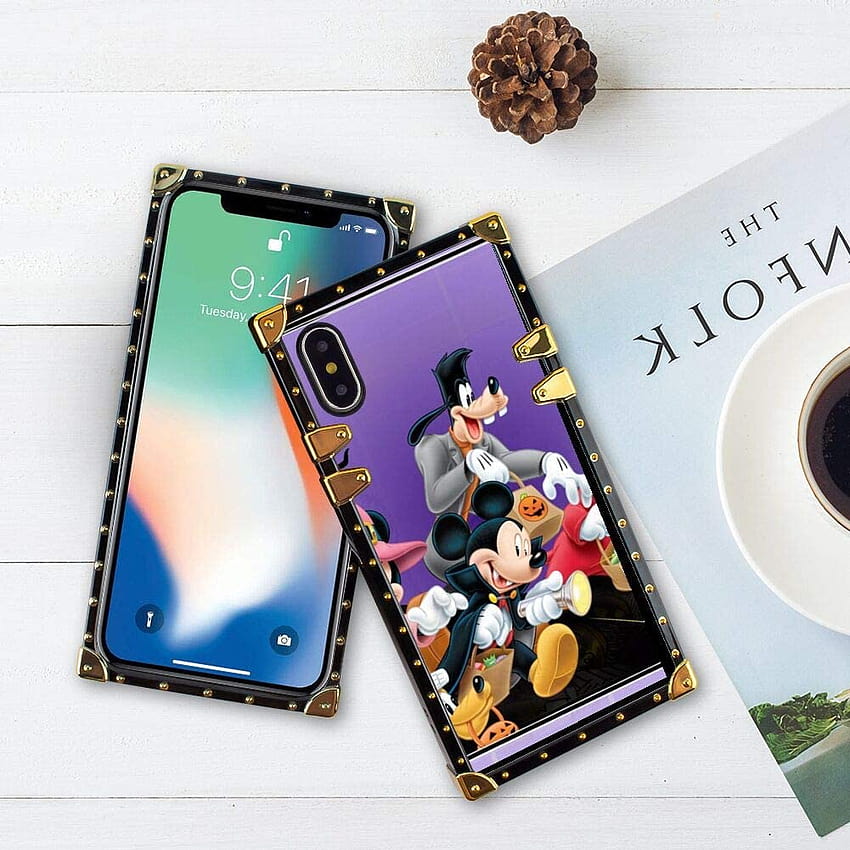 DISNEY Square Case Luxury iPhone Xs Max [6.5inch] Square Phone Shell Case Halloween Mickey Mouse y Minnie Mouse Goofy Donald Duck Pluto Disney Halloween: Amazon.com.mx: Electrónicos fondo de pantalla del teléfono