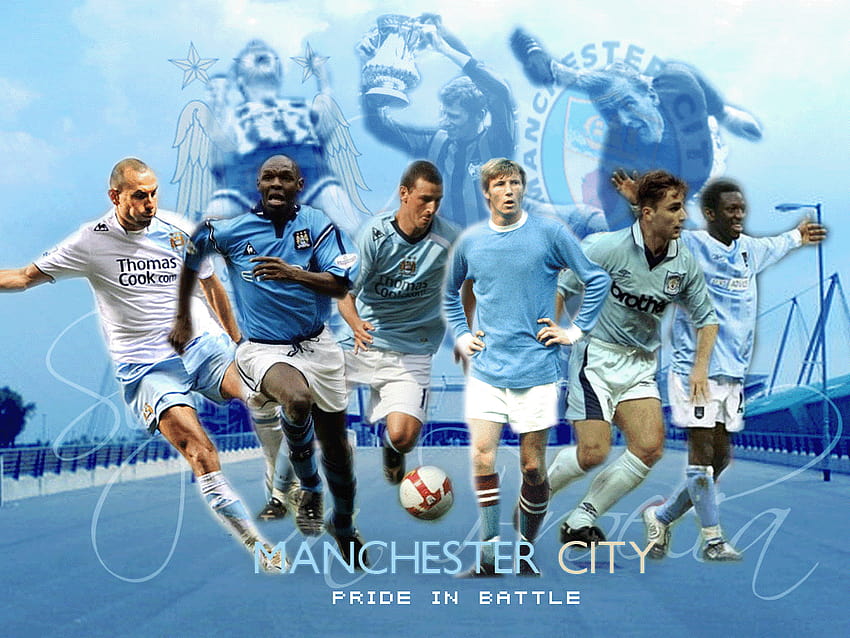 EPL: Man City too strong for Bournemouth, man city full team background HD wallpaper