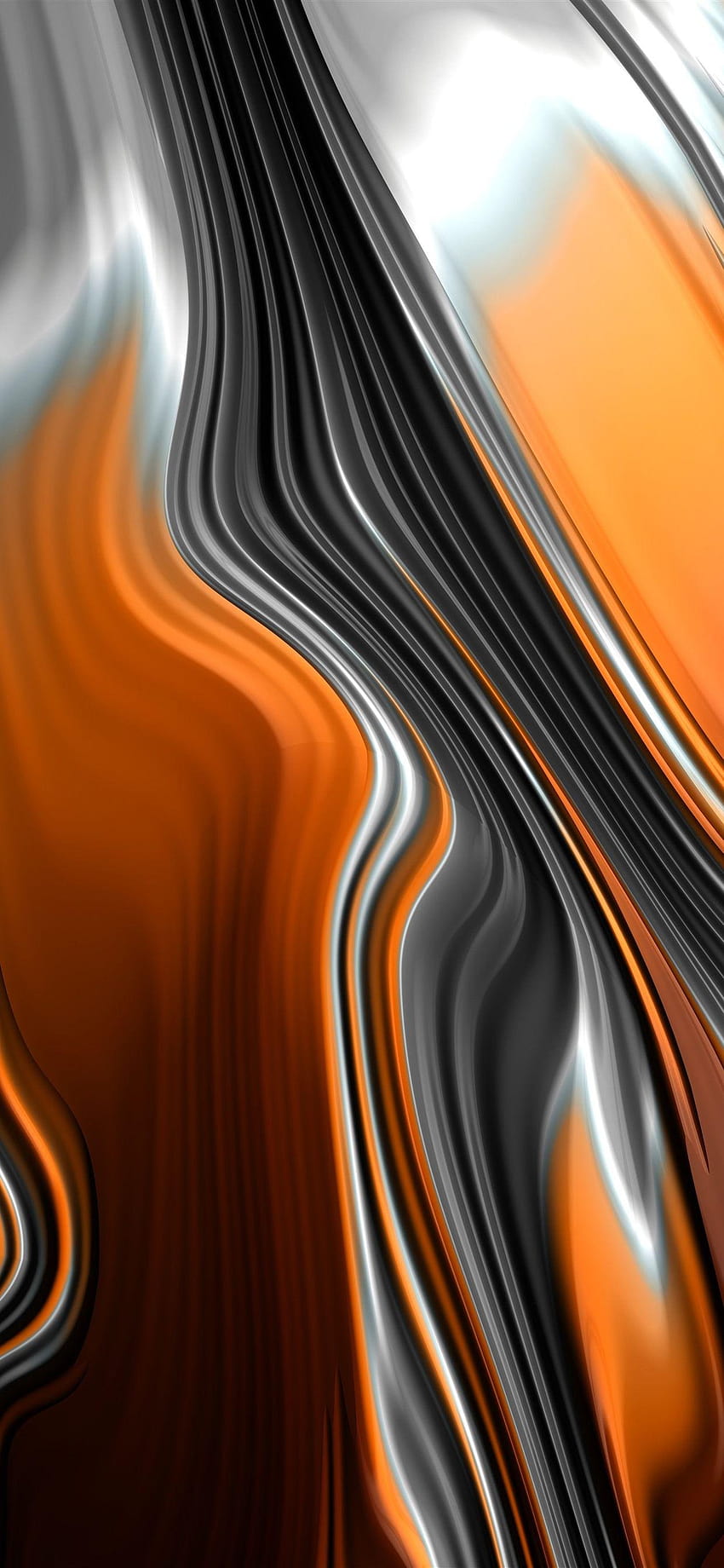 Оранжев абстрактен iPhone, iphone черен оранжев HD тапет за телефон