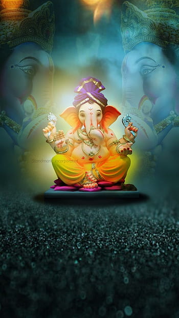 Premium Photo | Selective focus on statue of lord ganesha, ganesha  festival. hindu religion and indian celebration of diwali festival concept  on dark, red, yellow background. festival and religious concept