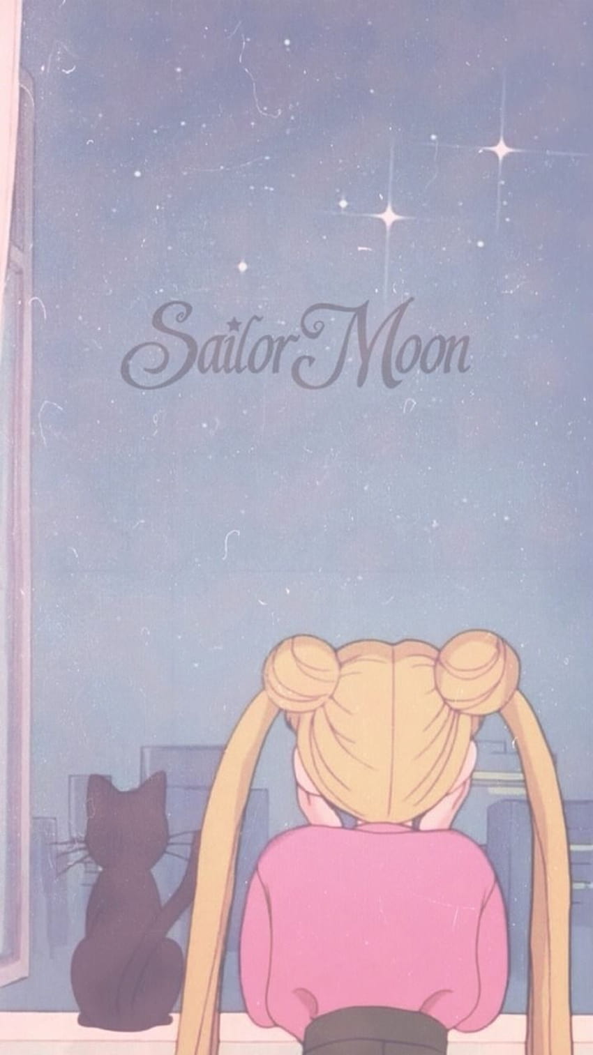 Aesthetic Sailor Moon Phone, sailor moon cat HD phone wallpaper