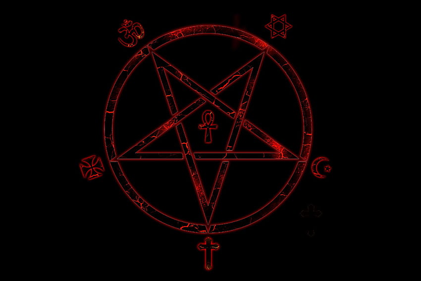 4 Pentagram, satanist HD wallpaper