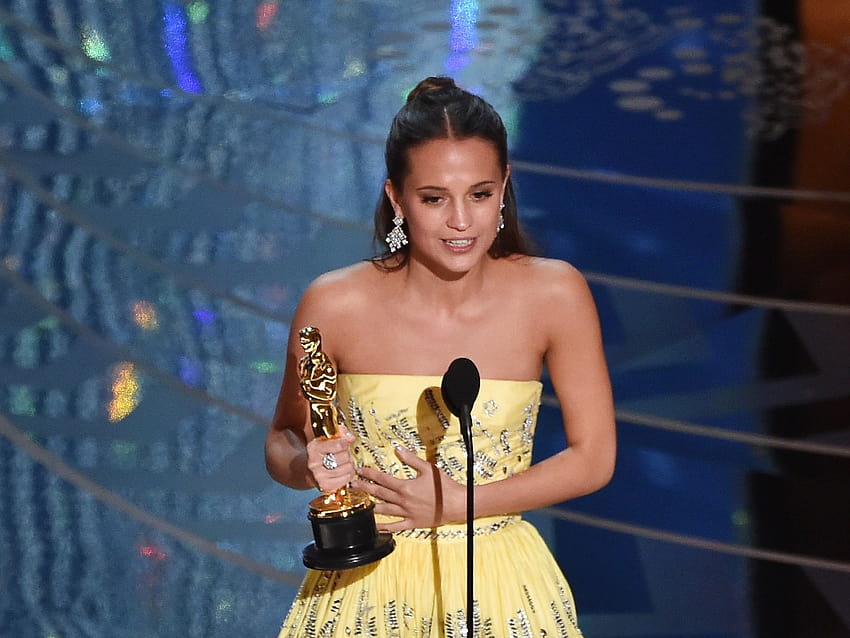 Oscars 2016: Alicia Vikander gewinnt die beste Nebendarstellerin für „The Danish Girl“ HD-Hintergrundbild