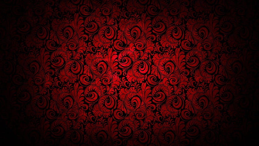 Fundos de flores vermelho e preto, preto vermelho papel de parede HD