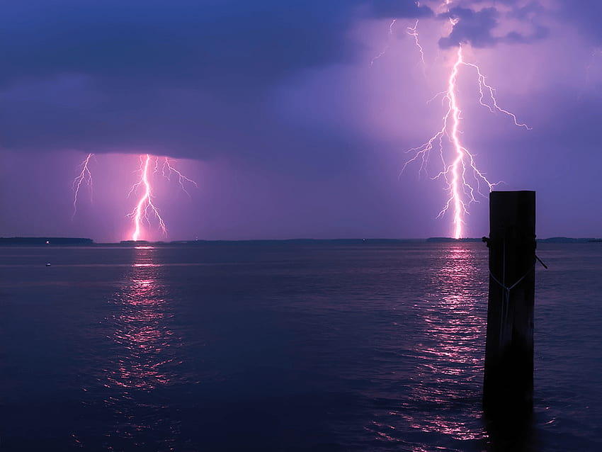 Boating Safety: What To Do When Lightning Strikes, lightning storm palm sky HD wallpaper