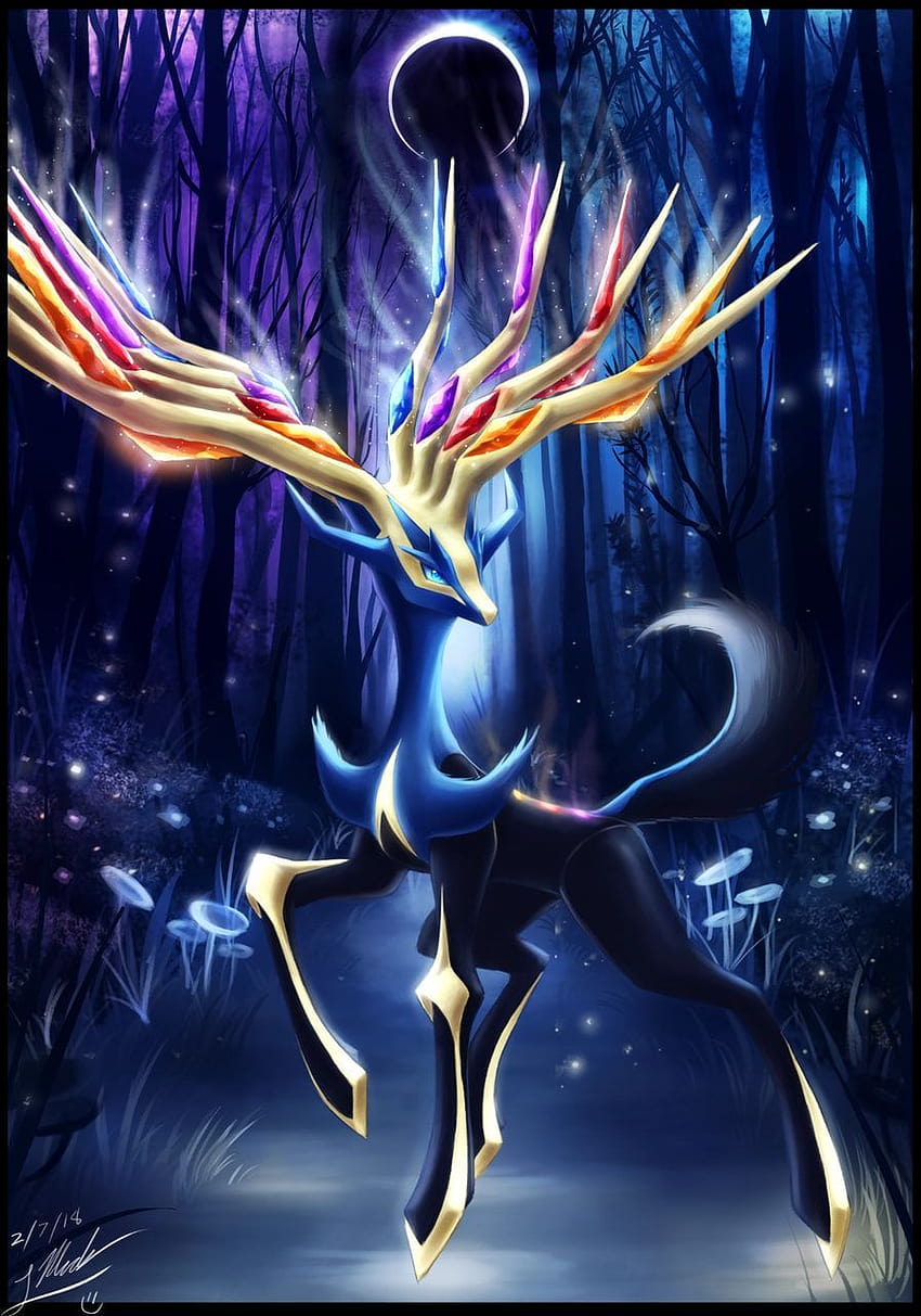 10 hour drawing) [speedpaint in comments] hello everyone, here is, xerneas pokemon phone HD phone wallpaper