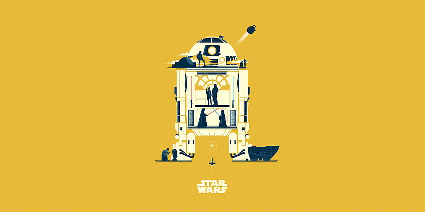 R2 D2 Star Wars Minimalis , Minimalis Wallpaper HD