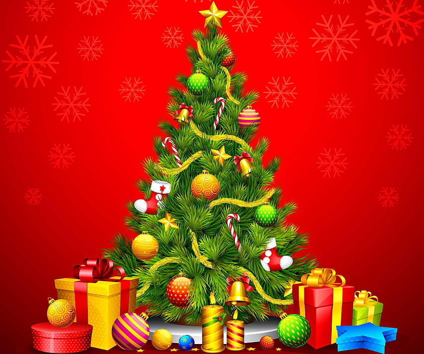 5 Noel Ağacı Arka Planı, Noel brandası HD duvar kağıdı