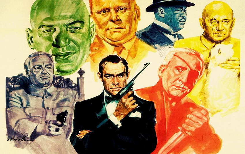 The Illustrated James Bond, james bond art HD wallpaper