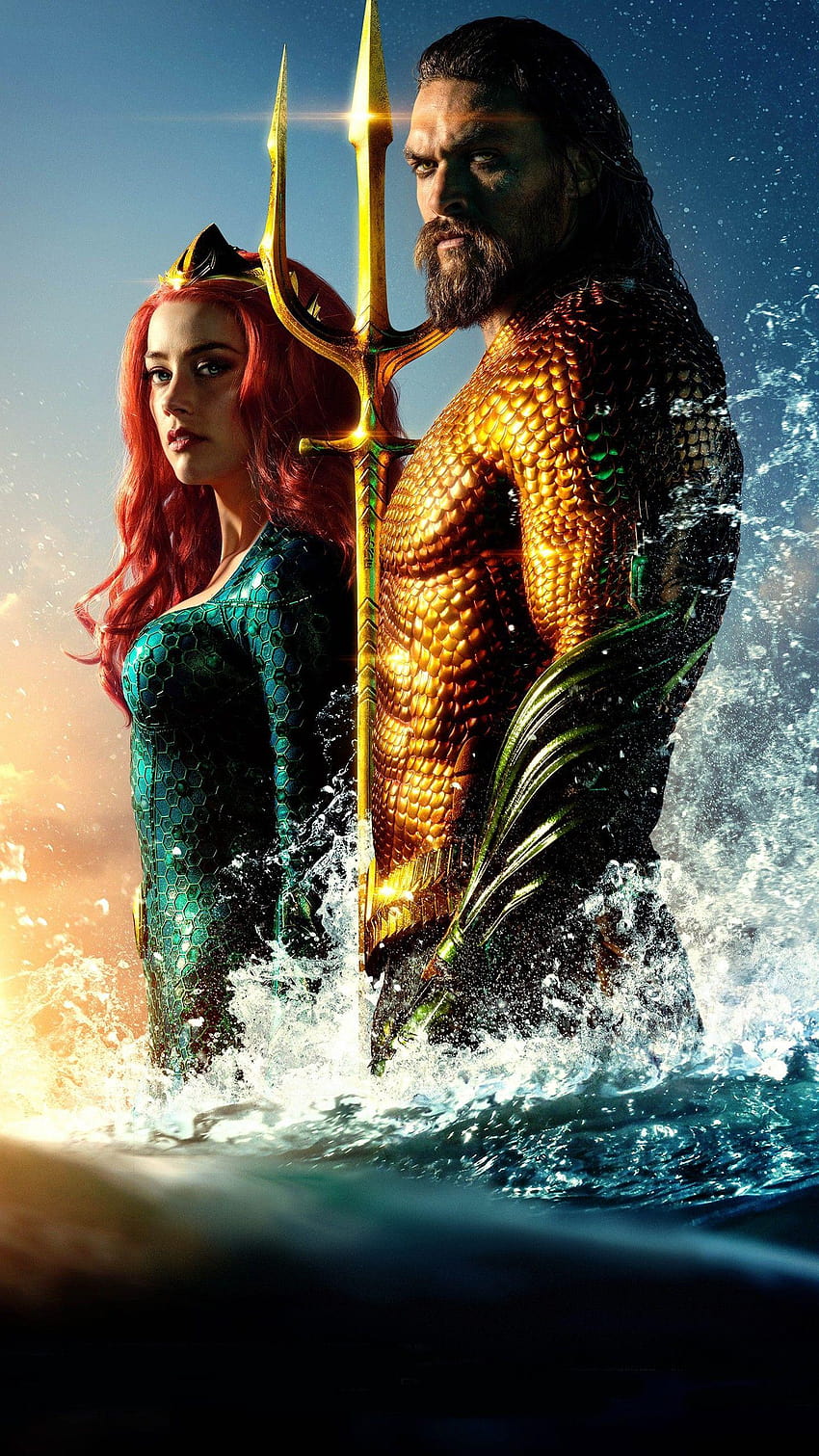 Mera y Aquaman en Aquaman, mera aquaman fondo de pantalla del teléfono