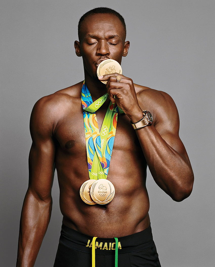 Usain Bolt sobre ganar el oro fondo de pantalla del teléfono