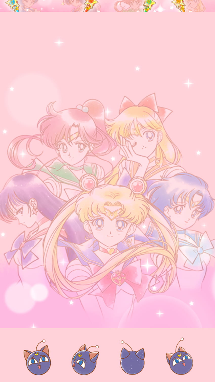 Iphone Anime Sailor Moon, seemannmondrosa Ästhetik HD-Handy-Hintergrundbild