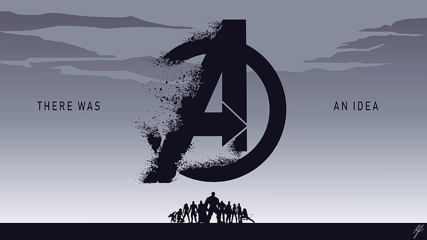 Avengers EndGame Bir Fikir Vardı süper kahramanlar, dizüstü bilgisayar HD duvar kağıdı