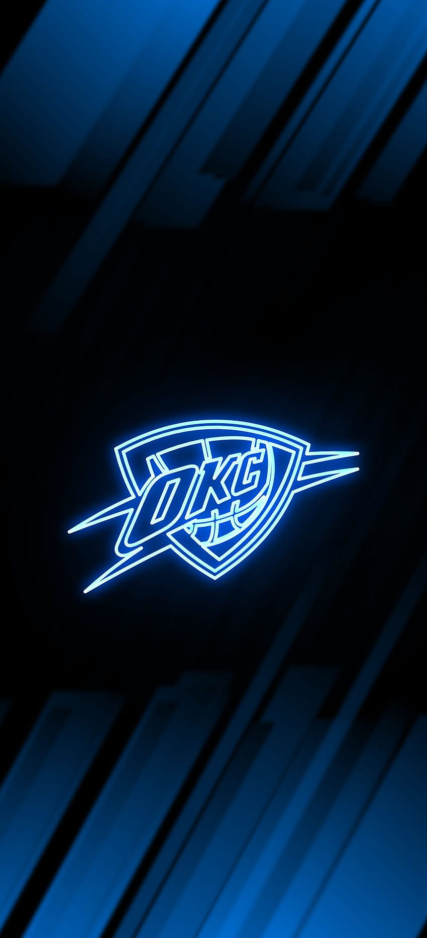 Oklahoma City Thunder Neon HD-Handy-Hintergrundbild