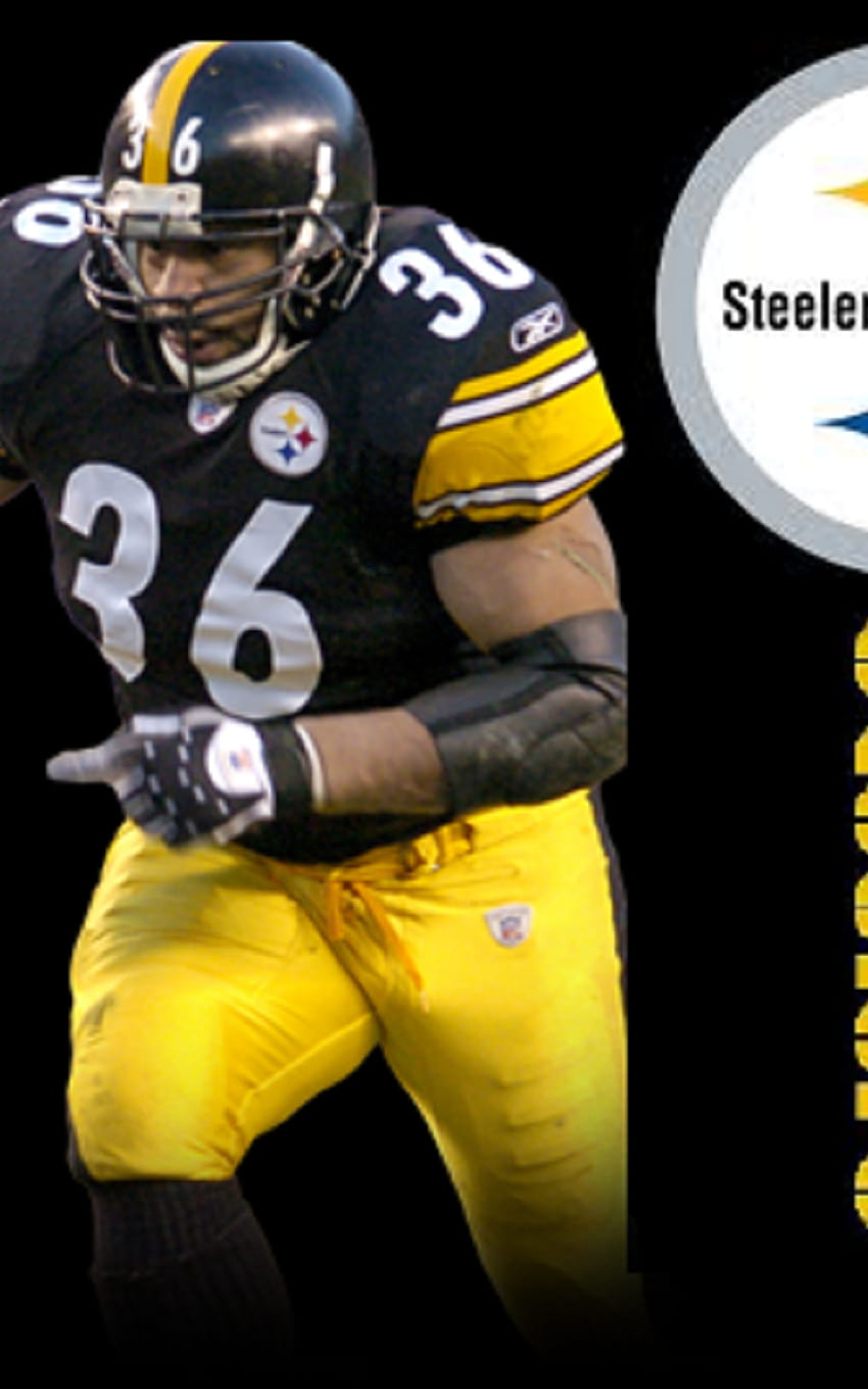 Pittsburgh Steelers: Jerome Bettis Legend - NFL Removable Wall Adhesive Wall Decal Life-Size Athlete +12 Wall Decals 54W x 77H