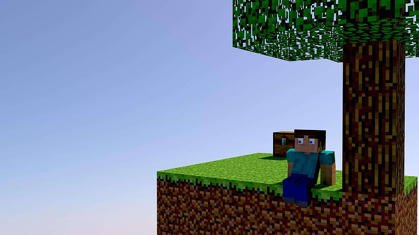 Skyblock, Minecraft ein Block HD-Hintergrundbild