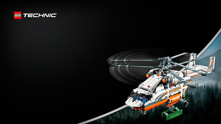 Helicóptero de elevação pesada, técnica de lego papel de parede HD