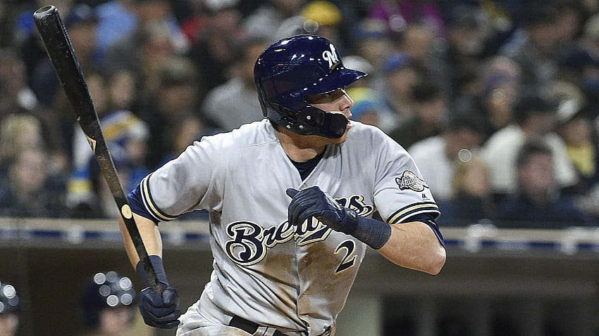 Brewers outfielder Yelich leaves game with lower back tightness, christian yelich HD wallpaper
