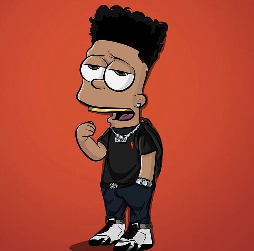 Black Cartoon Rapper Boy, dessin animé de jeune garçon Fond d'écran HD