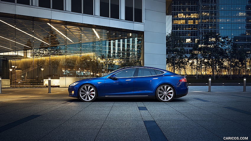 2015 Tesla Model S P85D Blue, blue tesla HD wallpaper