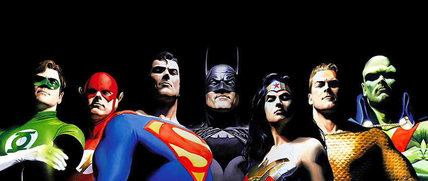 2560 x 1080 Alex Ross Justice League Kunstwerk 2560 x 1080 Auflösung, Alex Ross Batman HD-Hintergrundbild